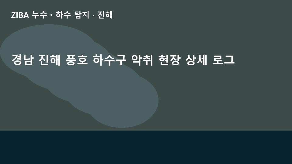 경남 진해 풍호 하수구 악취 현장 상세 로그